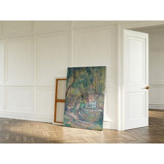 Saint-Tropez, deux jeunes filles à la fontaine - Henri Lebasque | Reproduction Tableau Décoration murale affiche copie