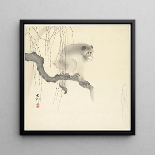 Singe sur une branche d'arbre - Ohara Koson