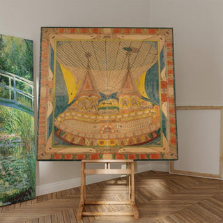 Skt. Adolf-Ballohn-Schiff; Riesen-Stadt - Adolf Wölfli | Reproduction Tableau Décoration murale affiche copie