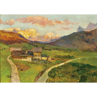 Soirée dans la vallée de Sesto col de Kreuzberg - Marie Egner | Reproduction Tableau Décoration murale affiche copie