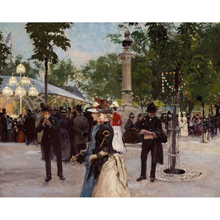 Sommeraften i Tivoli 1888 - Paul Fischer | Reproduction Tableau Décoration murale affiche copie