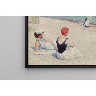 Sur la plage, Falsterbo - Paul Fischer | Reproduction Tableau Décoration murale affiche copie