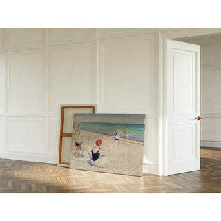 Sur la plage, Falsterbo - Paul Fischer | Reproduction Tableau Décoration murale affiche copie