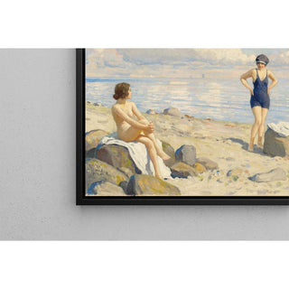 Sur la plage - Paul Fischer | Reproduction Tableau Décoration murale affiche copie