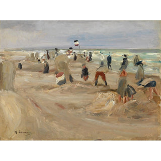 Sur la plage de Noordwijk - Max Liebermann | Reproduction Tableau Décoration murale affiche copie