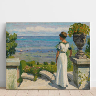 Sur la terrasse - Paul Fischer | Reproduction Tableau Décoration murale affiche copie