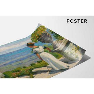 Sur la terrasse - Paul Fischer | Reproduction Tableau Décoration murale affiche copie