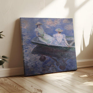 Sur le bateau - Claude Monet | Reproduction Tableau Décoration murale affiche copie