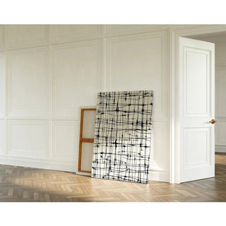 Tableau Design Noir et Blanc – Lignes Éthérées | Affiche Abstraite Graphique Moderne | Poster Minimaliste Élégant pour Intérieur Contemporain