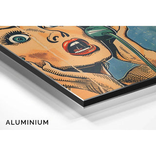 Tableau Pop Art – Surprise au Téléphone | Affiche Vintage Rétro Style BD | Poster Coloré Inspiré de Lichtenstein pour Déco Murale Dynamique