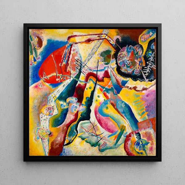 Reproduktion des Gemäldes mit rotem Fleck - Wassily Kandinsky