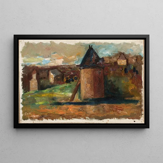 Tadeusz Makowski - Pejza z zabudowaniami miejskimi.webp