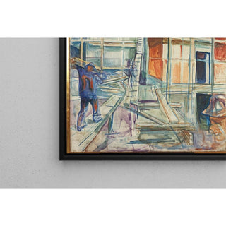 The Building of the Winter Studio - Edvard Munch | Reproduction Tableau Décoration murale affiche copie