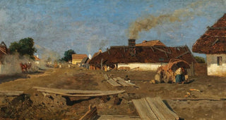 Tina Blau - A Village Road in Szolnok.webp