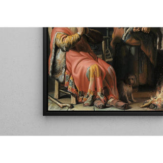 Tobit et Anna avec l'enfant - Rembrandt van Rijn | Reproduction Tableau Décoration murale affiche copie