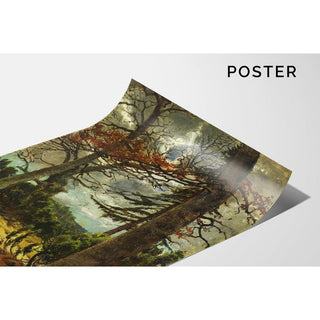 Troncs de chêne au pré-printemps - Franz Marc | Reproduction Tableau Décoration murale affiche copie