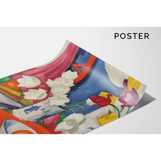 Tulipes rouges et blanches - Samuel John Peploe | Reproduction Tableau Décoration murale affiche copie