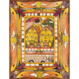 Uhaja von Indien, Meine Liebe Tauf-Paatinn - Adolf Wölfli | Reproduction Tableau Décoration murale affiche copie