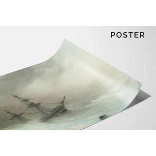 Un navire dans une mer agitée - Ivan Konstantinovich Aivazovsky | Reproduction Tableau Décoration murale affiche copie