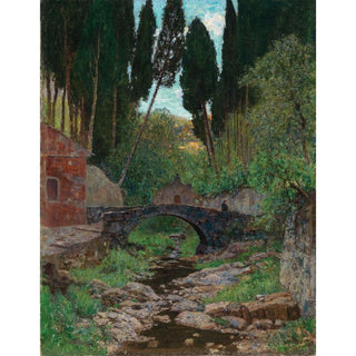 Un vieux pont de pierre - Alfred Zoff | Reproduction Tableau Décoration murale affiche copie
