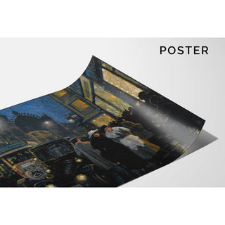 Une promenade nocturne sur le boulevard - Paul Fischer | Reproduction Tableau Décoration murale affiche copie