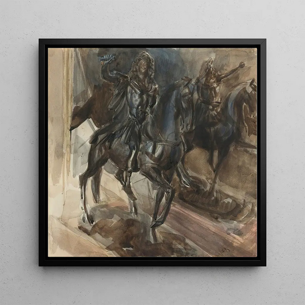 Eine Bronzestatue von Ludwig XIV - Giovanni Boldini — Wandpräsentation des Kunstwerks