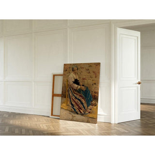 Une vieille femme avec un chat - Max Liebermann | Reproduction Tableau Décoration murale affiche copie