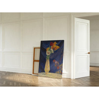 Vase d'Anémones sur Fond Bleu - Henri Lebasque | Reproduction Tableau Décoration murale affiche copie