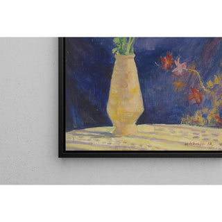 Vase d'Anémones sur Fond Bleu - Henri Lebasque | Reproduction Tableau Décoration murale affiche copie