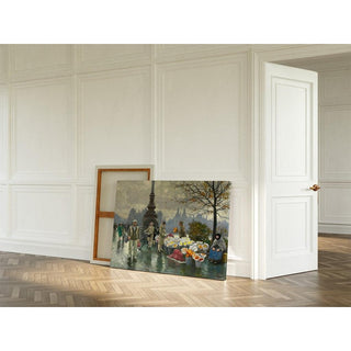 Vendeuses de fleurs au pont de la reine Louise à Copenhague - Paul Fischer | Reproduction Tableau Décoration murale affiche copie