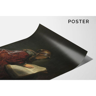 Vieille femme lisant - Rembrandt van Rijn | Reproduction Tableau Décoration murale affiche copie