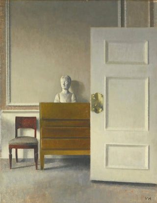 Vilhelm Hammershi - Interior with a bust.webp