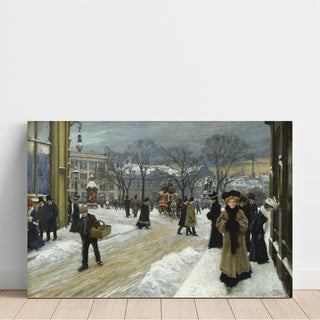 Vinterdag in Kongens Nytorv - Paul Fischer | Reproduction Tableau Décoration murale affiche copie