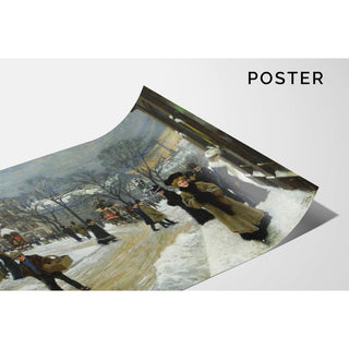 Vinterdag in Kongens Nytorv - Paul Fischer | Reproduction Tableau Décoration murale affiche copie