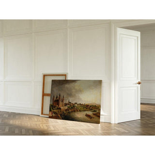 Vue d'Aschaffenburg - Christian Georg Schütz the Elder | Reproduction Tableau Décoration murale affiche copie