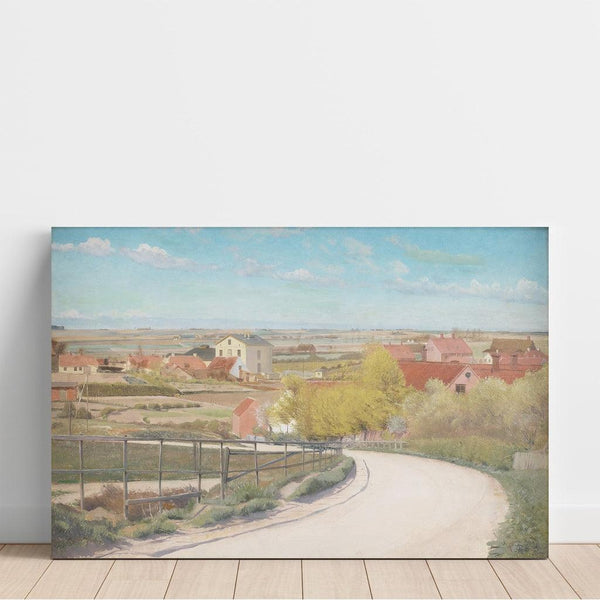 Reproduktion des Gemäldes Ansicht einer Straße in der Nähe von Næstved, Zeeland - Laurits Andersen Ring