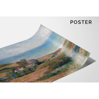 Vue de la côte près de Wargemont en Normandie - Pierre-Auguste Renoir | Reproduction Tableau Décoration murale affiche copie