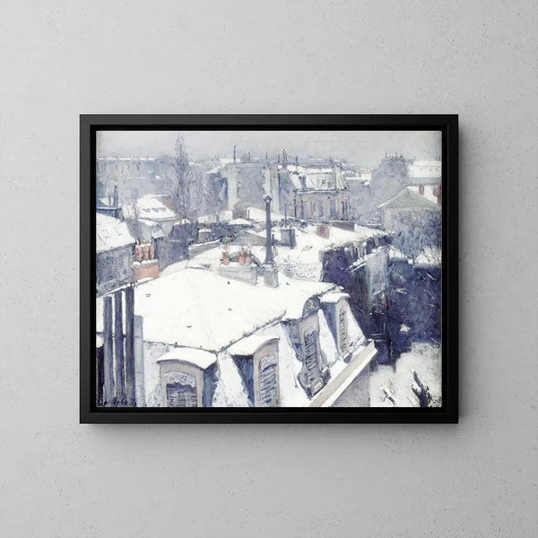 Reproduktion des Gemäldes Vue de toits (Effet de neige) - Gustave Caillebotte