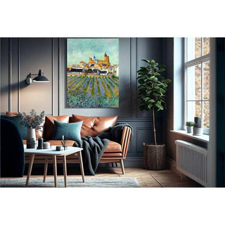 Vue des Saintes-Maries-de-la-Mer - Vincent Van Gogh | Reproduction Tableau Décoration murale affiche copie