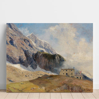 Vue sur la Mainzer Hütte, Hohen Tauern avec le Großen Wiesbachhorn en arrière-plan - Marie Egner | Reproduction Tableau Décoration murale affiche copie