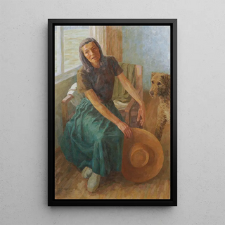 Walther Gamerith - Grete Gamerith Mit Hund puck.webp