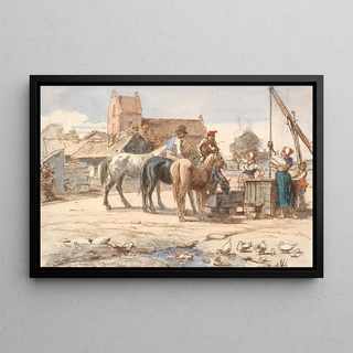 Wilhelm Marstrand - Ved brnden uden for landsbyen.webp