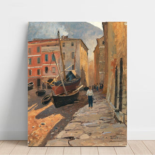 de Un Port Sur La Riviera - Alfred Zoff | Reproduction Tableau Décoration murale affiche copie