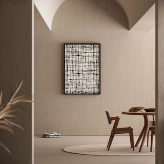 Black and white decorative design table - Ethereal Lines