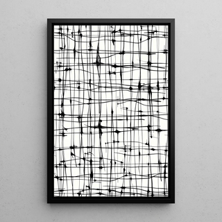 Black and White Design Poster - Ethereal Lines