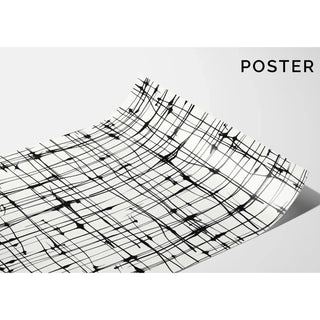Black and white decorative design table - Ethereal Lines