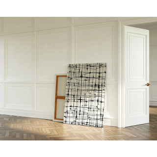 Black and white decorative design table - Ethereal Lines