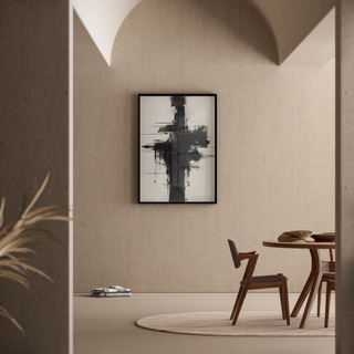 Black and White Design Poster - Abstract Impulse