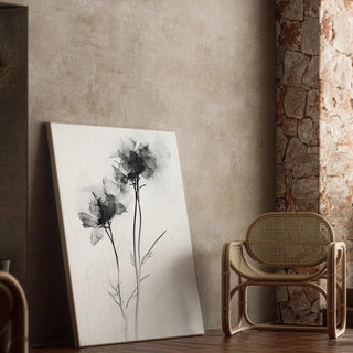 Black and white design table - Floral Evanescence