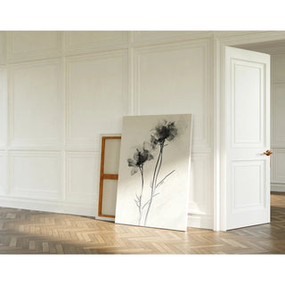 Black and white design table - Floral Evanescence